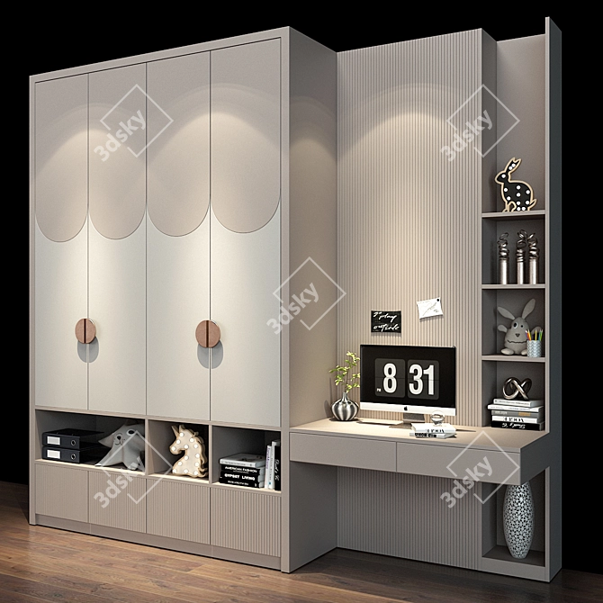 Playful Kids' Furniture Set 3D model image 1