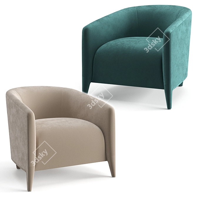 Luxurious Fendi Casa Sabrina: Elegant Armchair 3D model image 4