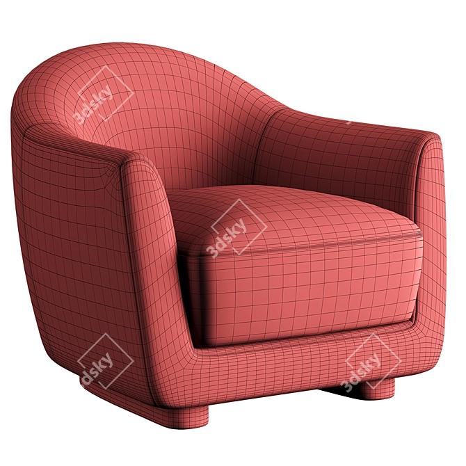 Minimalist Comfort: Djo Armchair 3D model image 5