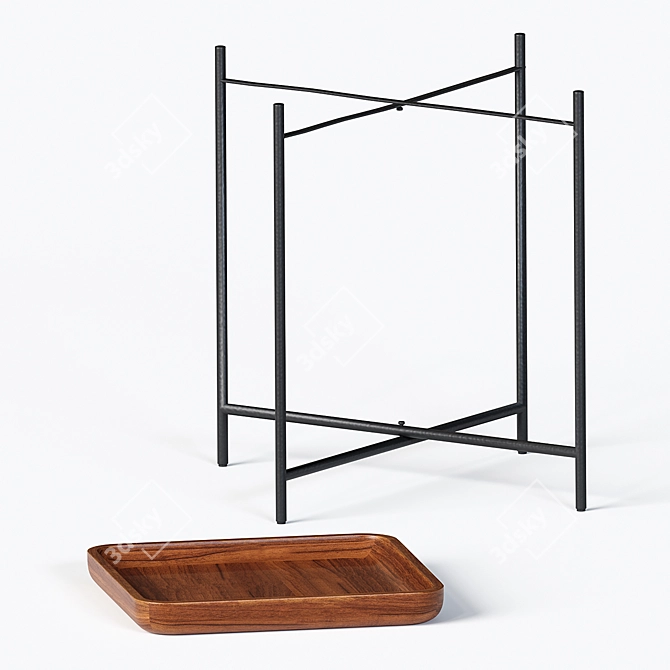 Zara Home Folding Tray Table 3D model image 2