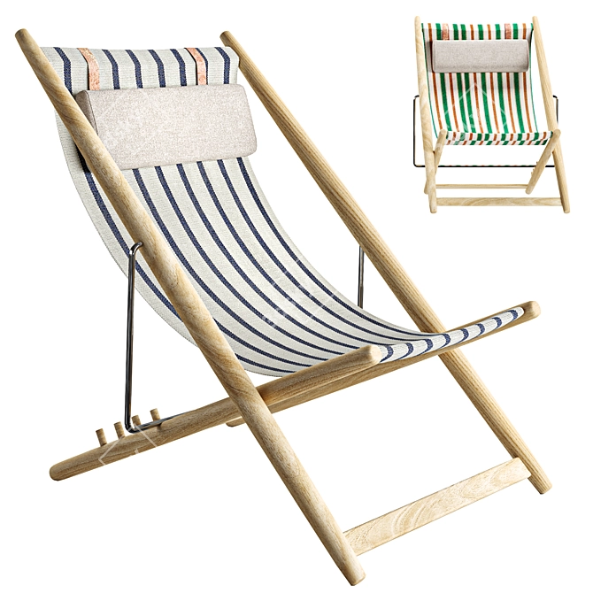 Sunset Serenity Beach Chair 3D model image 1