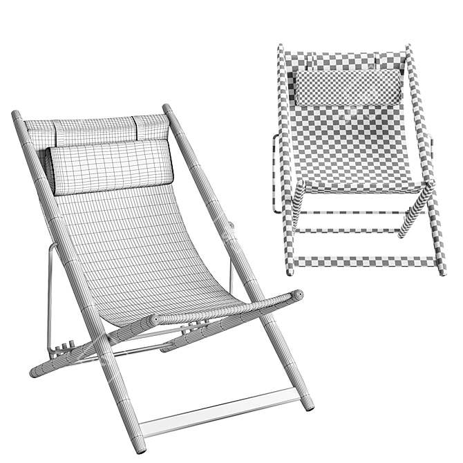 Sunset Serenity Beach Chair 3D model image 4