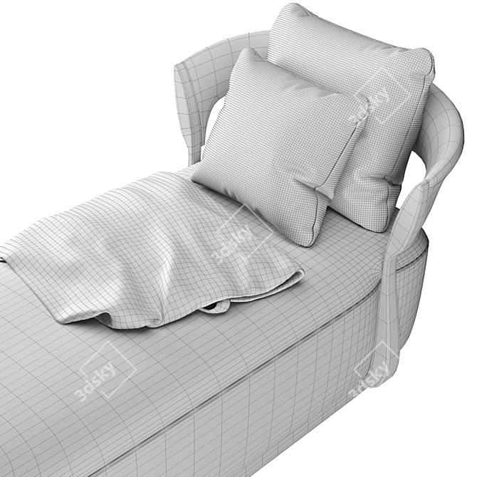 Elegant PR. 697 Lounge Chair: Exceptional Comfort & Style 3D model image 7