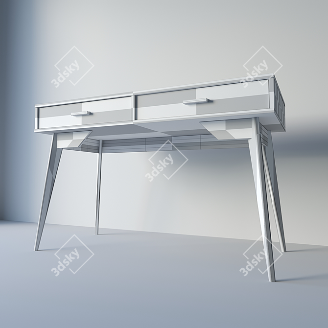 Contemporary SCANDICA Horten Writing Desk 3D model image 4