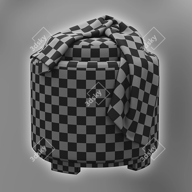 Safavieh Chelsea Round Tray Ottoman 3D model image 18