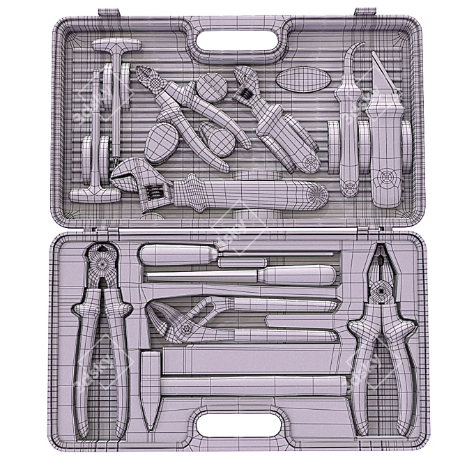 1000V Tool Set: 13-Piece Kit 3D model image 3