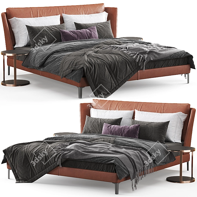 Luxury Bretagne Bed: Elegant Design 3D model image 13