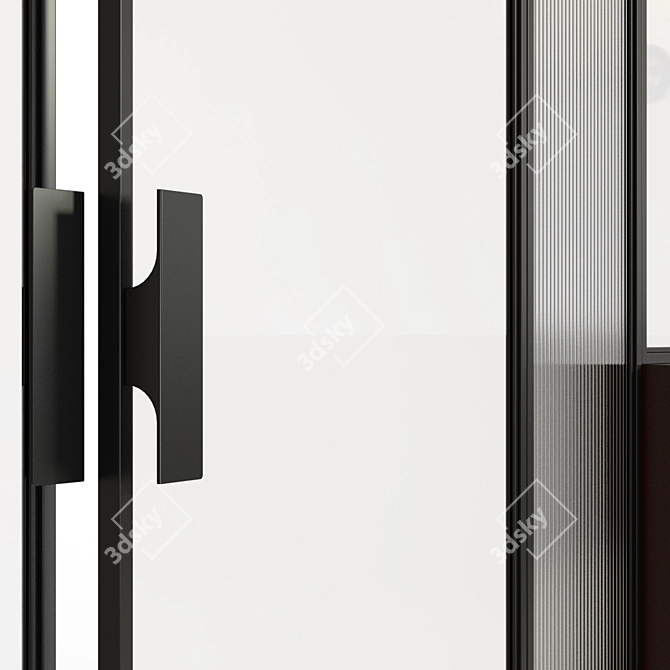 Sleek Glass Partition 8 3D model image 6