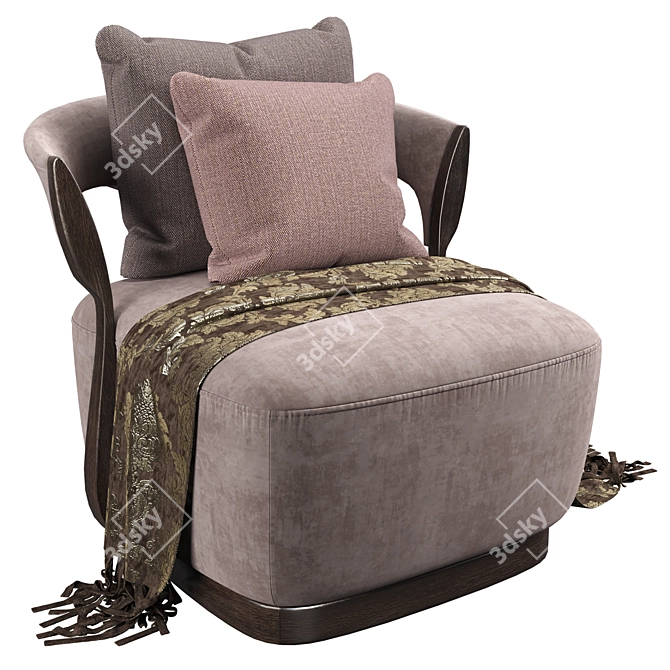 Elegant PR.696 Armchair: Stylish Comfort 3D model image 1