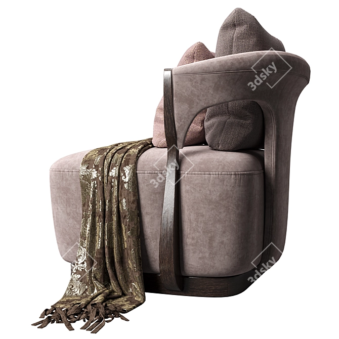 Elegant PR.696 Armchair: Stylish Comfort 3D model image 2