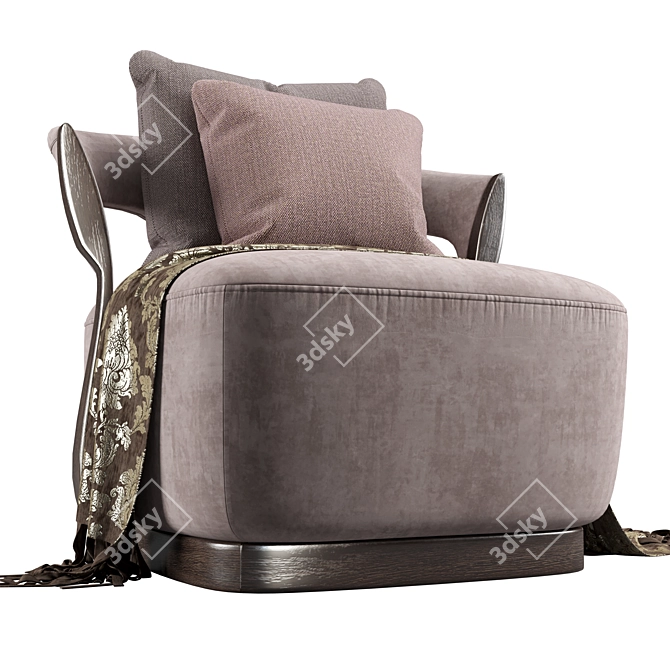 Elegant PR.696 Armchair: Stylish Comfort 3D model image 4