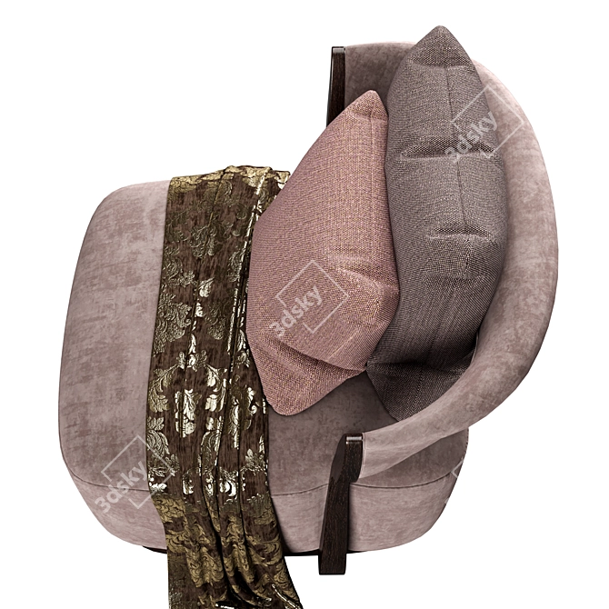 Elegant PR.696 Armchair: Stylish Comfort 3D model image 6
