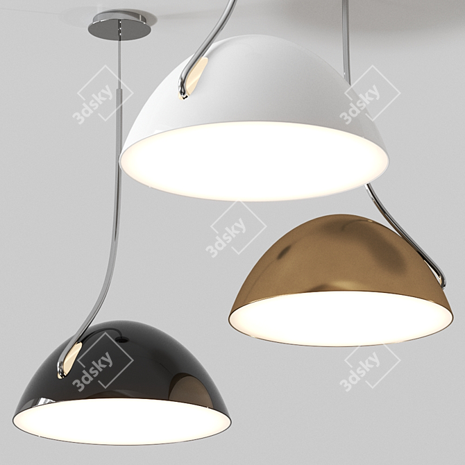 Sleek Pluma Pendant Lamp: Elegant Spanish Design 3D model image 3