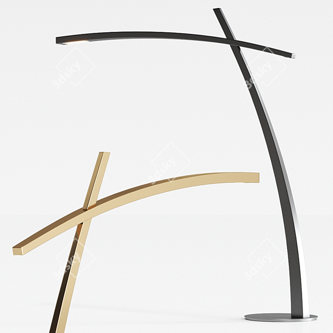 Contemporary Katana TR Floor Lamp 3D model image 1