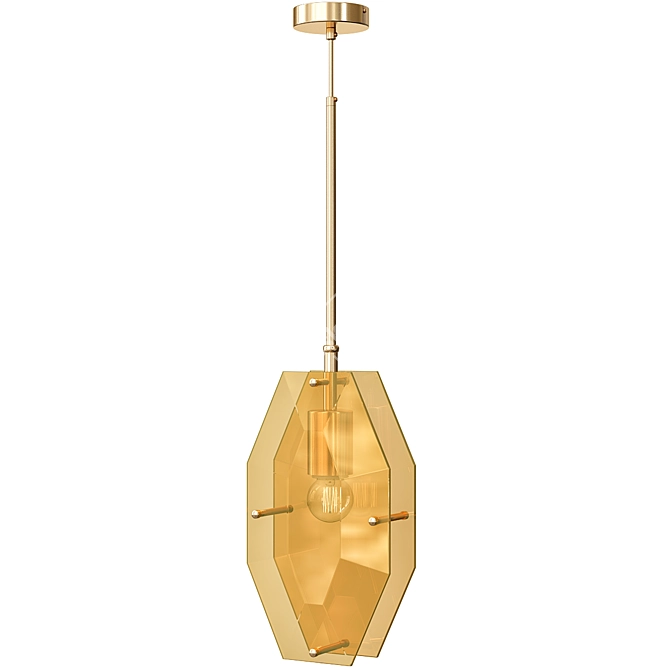 Elegant Topaz Pendant Light: Enhance Your Space with Anzazo's Exclusive Design 3D model image 3