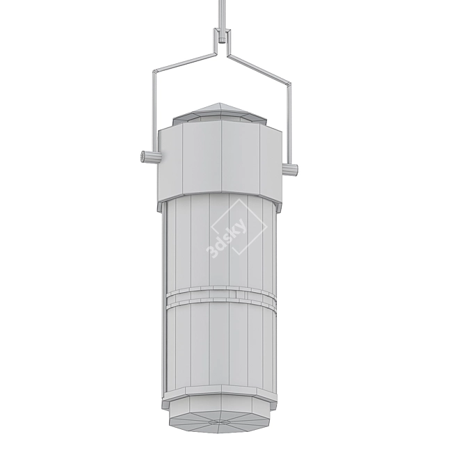 Elegant Quill Floor Lamp 3D model image 2