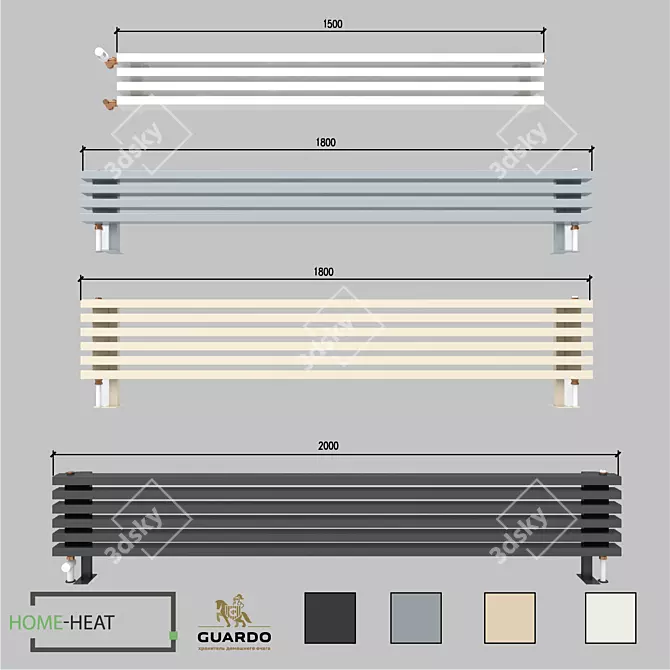 Title: Retta 6P Set: Optimal Heating Solution 3D model image 1