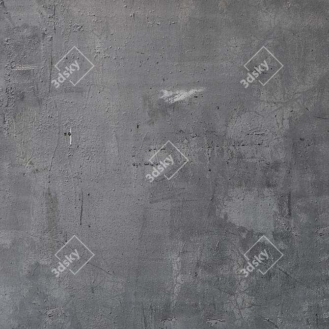 Seamless Concrete Wall Texture 3D model image 4