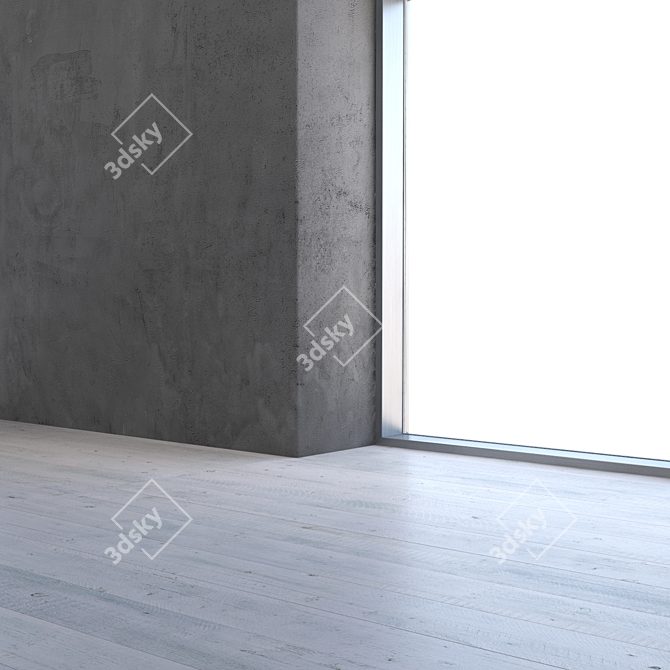 Seamless Concrete Wall Texture 3D model image 3