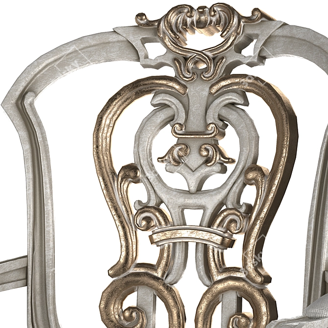 Elegant Ebanista Dauphine Chairs 3D model image 36