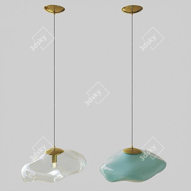 Bubble Gum Pendant Light: Modern Design, 100cm Height 3D model image 7