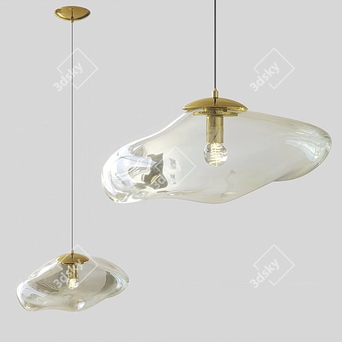 Bubble Gum Pendant Light: Modern Design, 100cm Height 3D model image 8