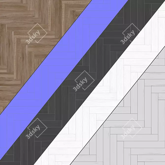 Multi-Pattern Parquet Set 3D model image 4