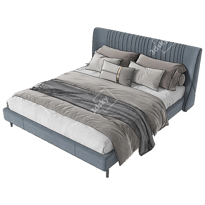 3D Max 2013 Bed Furniture 3D model image 3