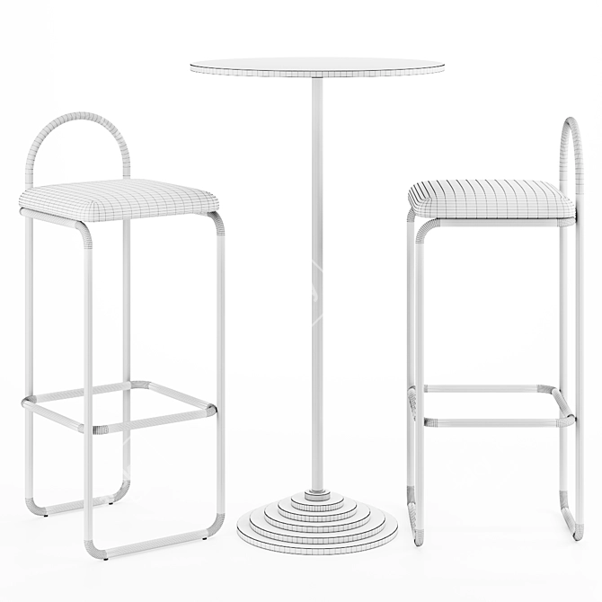 Modern Minimalist Bar Set by AYTM 3D model image 2