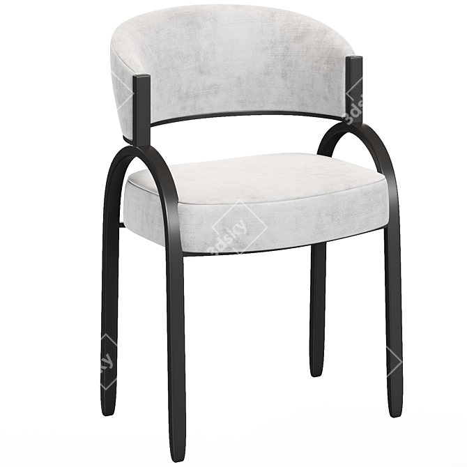 Sleek and Stylish Bahati Chair 3D model image 3