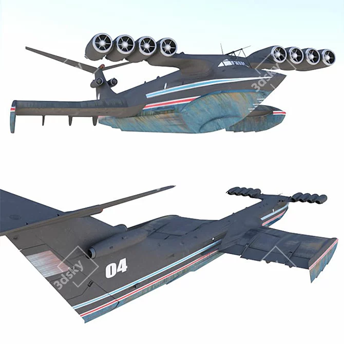 Caspian Monster: Legendary Soviet Prototype 3D model image 2