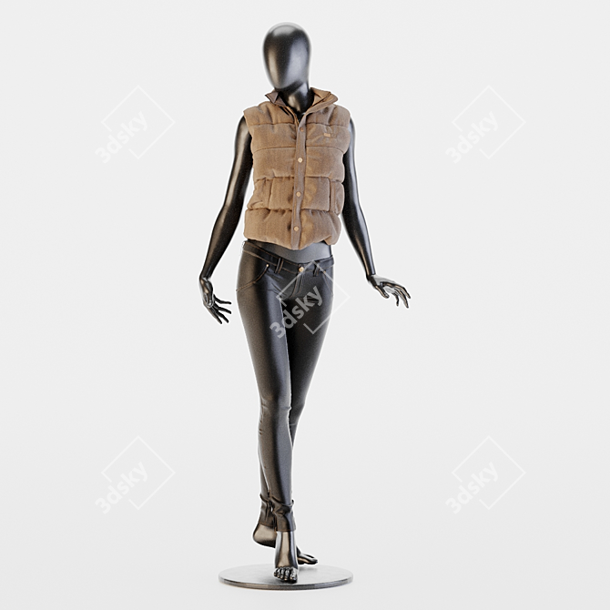 Black Mannequin Set 3D model image 1