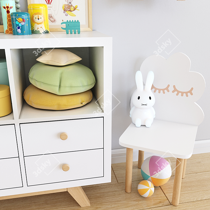 Dreamy Kids Room Set 3D model image 10