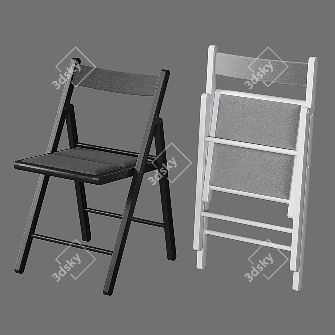 Portable Terje Folding Chair 3D model image 2