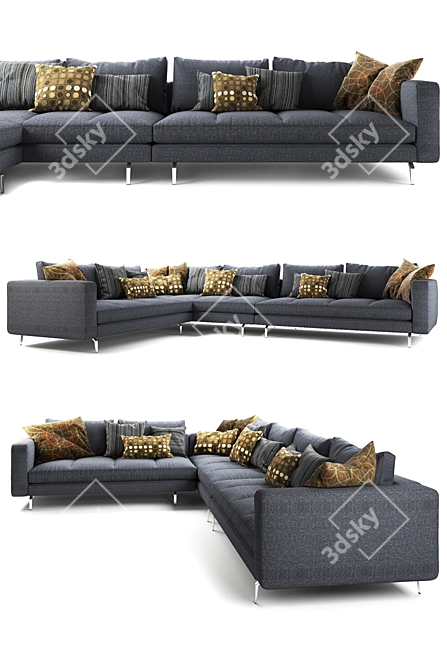 Zonotta Bruce Sofa: Stylish Fabric Vol-2 3D model image 2