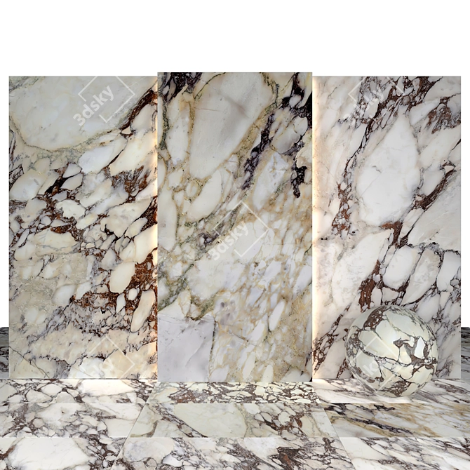 Capraia Breach Marble: Luxe Texture 3D model image 2
