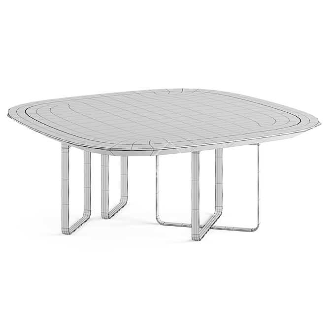 Fendi Infinity Lacquer Wood Dining Table 3D model image 2