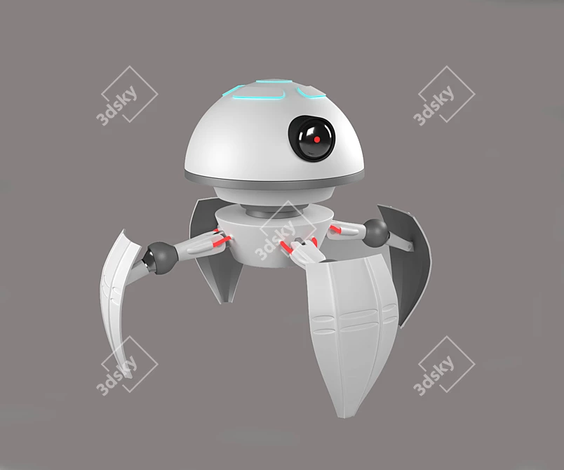 TechBot: Small, Robotic Convenience 3D model image 1