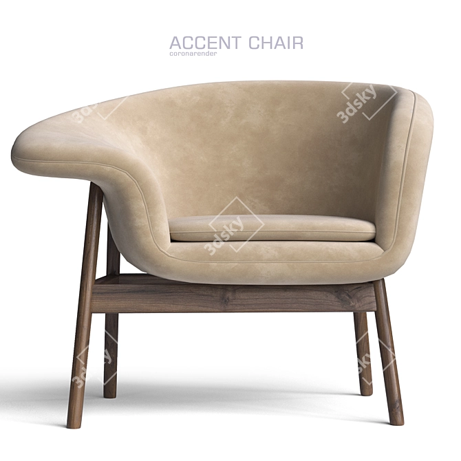 Modern Home Office Accent Chair 3D model image 1