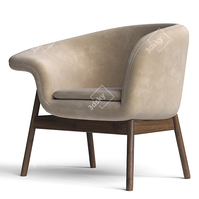 Modern Home Office Accent Chair 3D model image 2