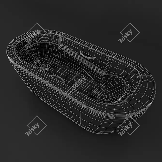 Anatomica Oval: Contemporary Single Seater 3D model image 4