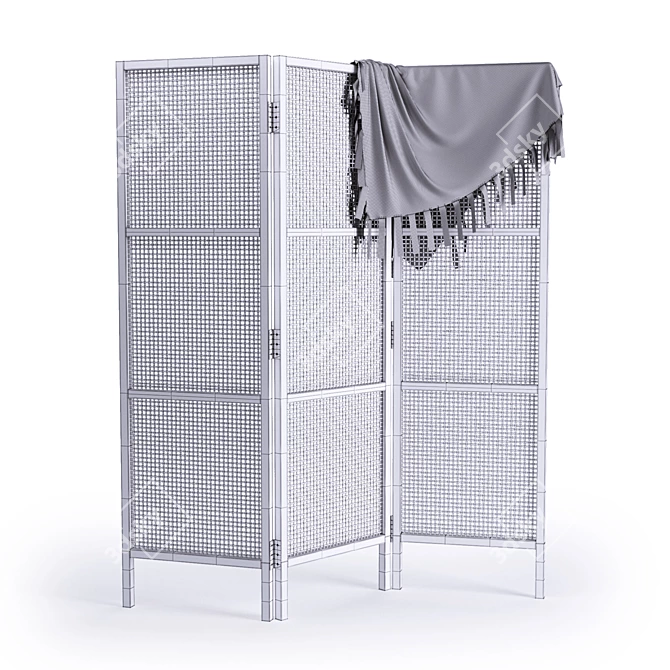 Title: Bamboo Masaya Weave Room Divider 3D model image 2