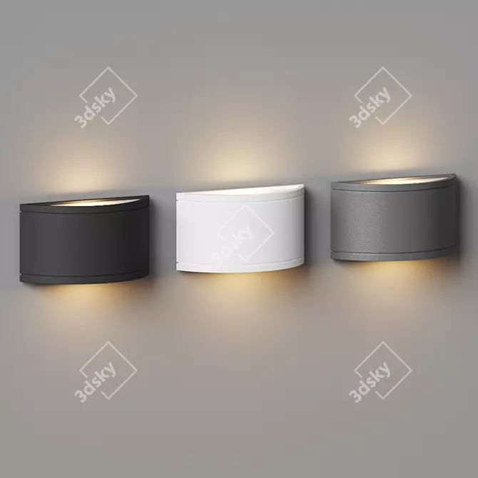 Sleek Tube LED Sconce 3D model image 3