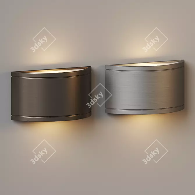 Sleek Tube LED Sconce 3D model image 4
