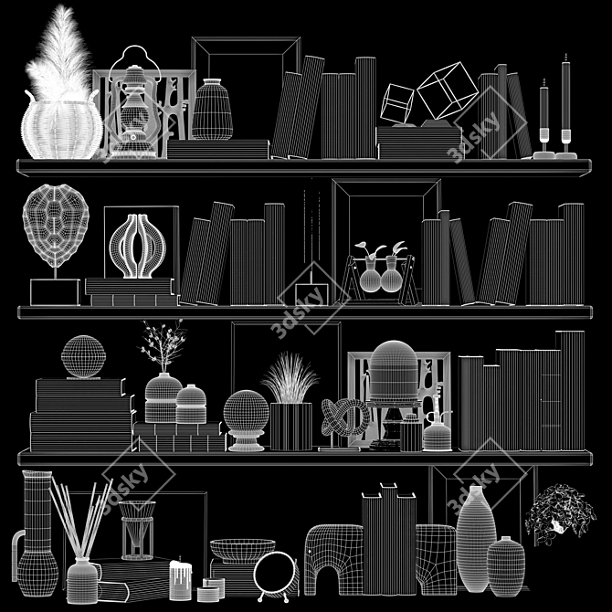 Elegant Decor Set 2018 3D model image 5