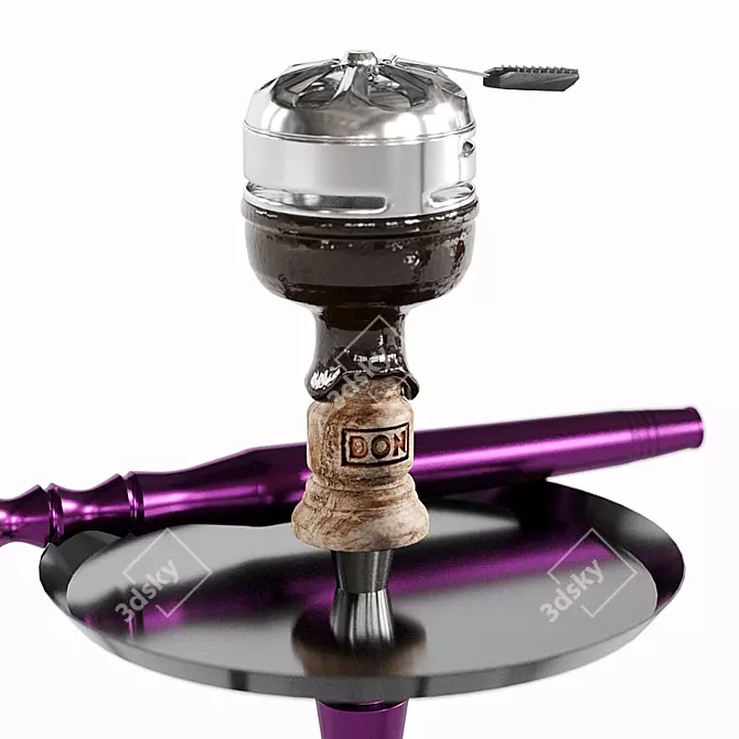 Alpha Hookah Model X: Premium Shisha Experience 3D model image 2