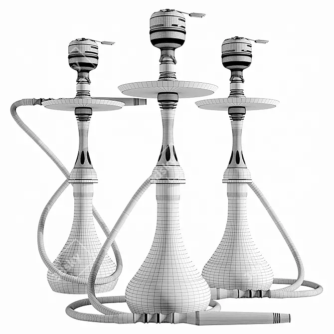 Alpha Hookah Model X: Premium Shisha Experience 3D model image 5