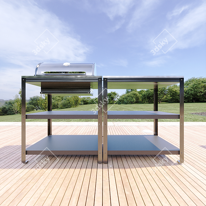 IKEA GRILLSKÄR GRILLSKER: Outdoor Grill and Prep Station 3D model image 2