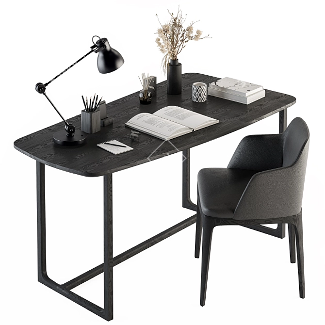 Poliform Office Desk Set - Sleek and Functional 3D model image 1