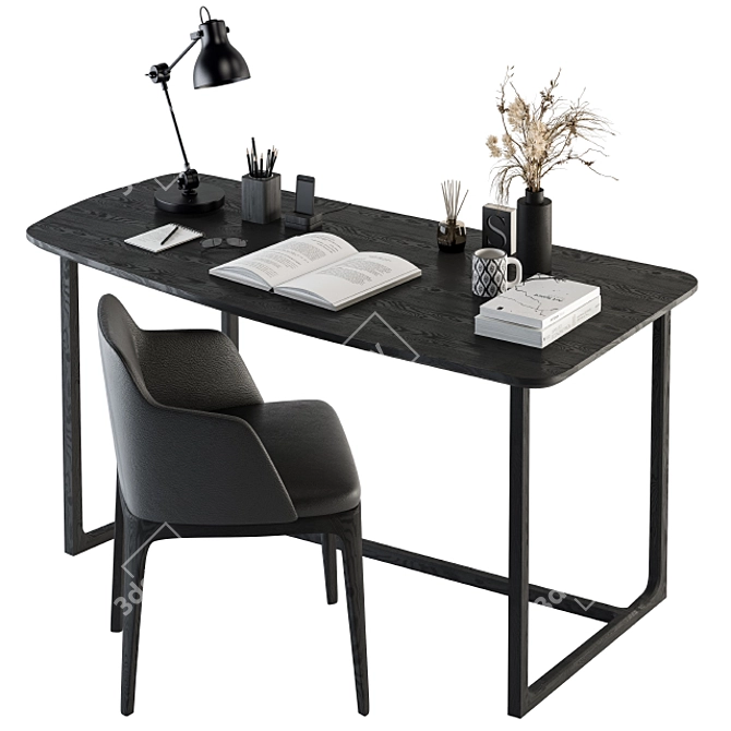 Poliform Office Desk Set - Sleek and Functional 3D model image 2